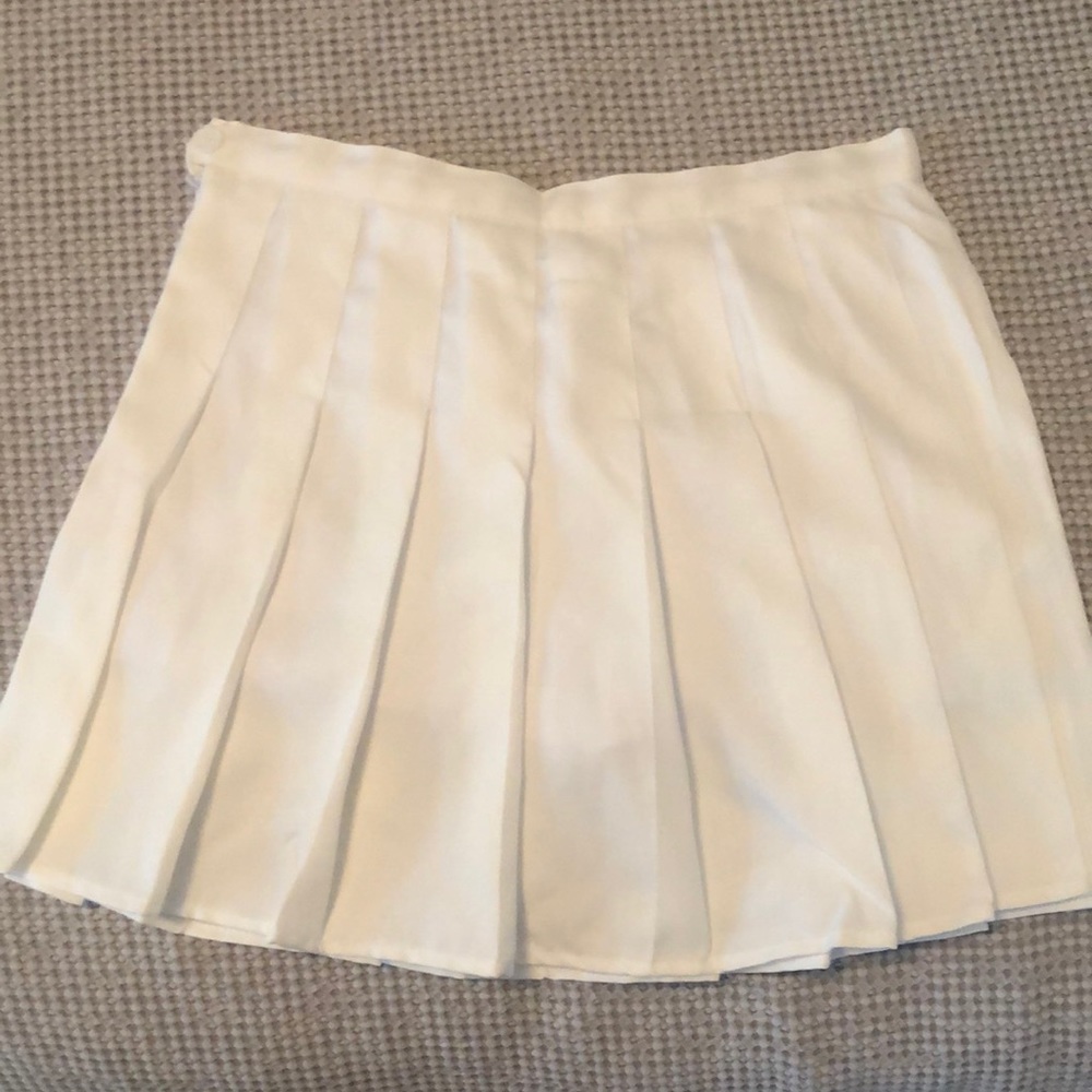 White Pleated Skirt